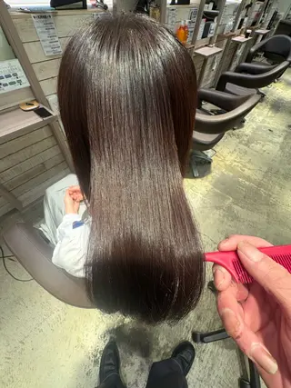 セミロング Earth日吉所属・✨髪質改善カラー✨ 赤味除去カラー／理久のヘアスタイル