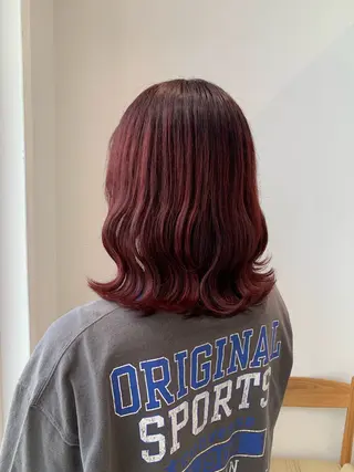 ミディアム カラー ヘアアレンジ yuka .のヘアスタイル