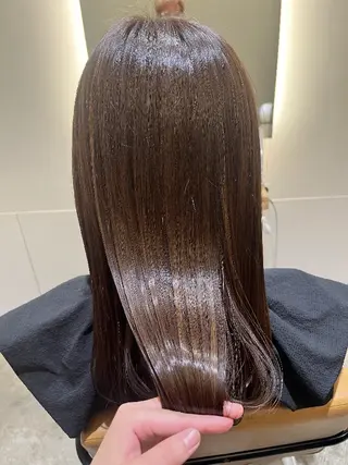 セミロング カラー 中野渡 真利那のヘアスタイル