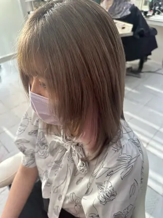 ミディアム カラー エクステ♡ヘアメ 内村麻衣のヘアスタイル