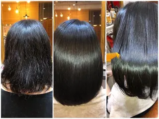 ミディアム パーマ カラー 髪質改善 美容室Atomのヘアスタイル