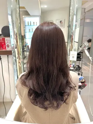 ロング パーマ コテ巻き風パーマ 藤澤　知彌のヘアスタイル