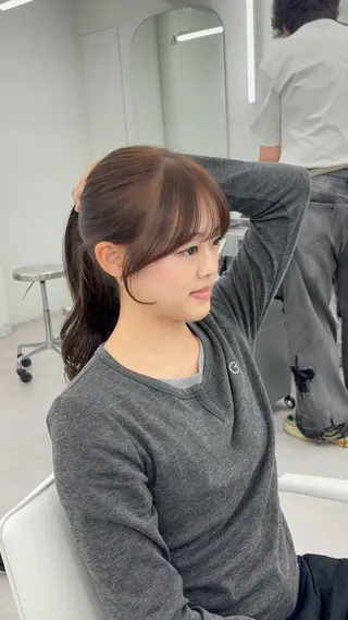 ロング カラー 韓国ヘア/レイヤー/ 顔まわり足立遥奈のヘアスタイル