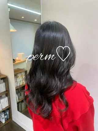 ロング パーマ GO TODAY シェアサロン 銀座Arc店所属・デジタルパーマ🫧 韓国風ヘア🫧サクラのヘアスタイル