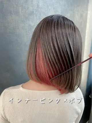 ショート カラー パーマ ショート×ブリーチ 🪞問屋町/yujiのヘアスタイル