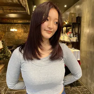 セミロング カラー ◽️モードヘア◽️ SHOUTOのヘアスタイル