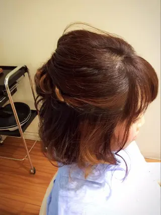 ショート カラー ヘアアレンジ 大場 優のヘアスタイル