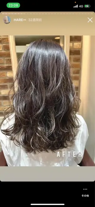 ミディアム カラー tasty priv ate gardenのヘアスタイル