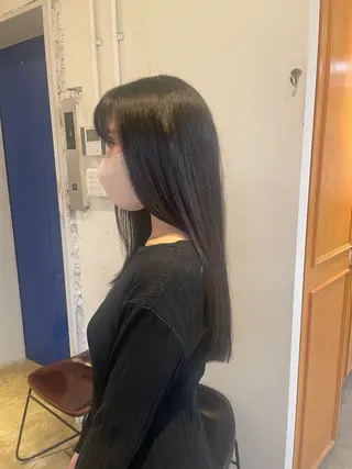 セミロング カラー RIN／韓国ヘア レイヤーカットのヘアスタイル