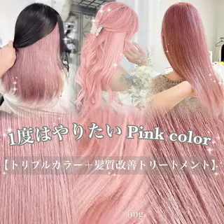 カラー ヘアアレンジ 艶髪ハイトーン/ ブロンド/Nagiのヘアスタイル