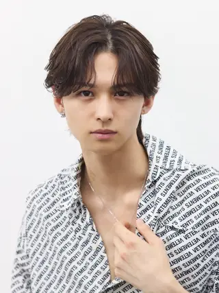 ミディアム カラー パーマ メンズ シースルーマッシュ/ メンズ/KYOHEIのヘアスタイル