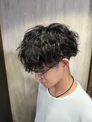 ショート パーマ メンズ メンズカット/パーマ 艶カラーTAIGA︎のヘアスタイル