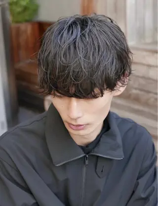 パーマ メンズ 馬場 斗生のヘアスタイル