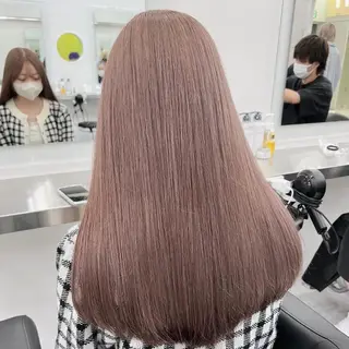 セミロング 透明感♡グレージュ ♡ミルクティー♡のヘアスタイル