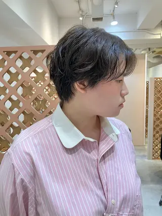 ショート パーマ 川間 将彦のヘアスタイル