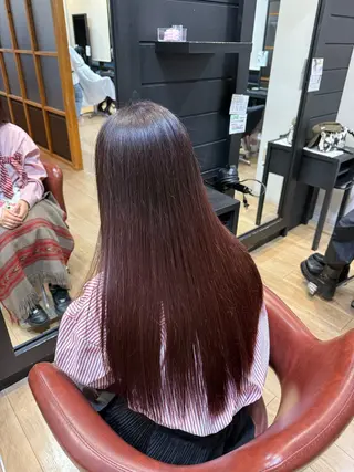 ロング カラー yuzua/暖色 透明感カラーのヘアスタイル