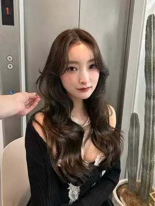 ロング カラー 💖原宿/韓国ヘア 顔周りカット/Rioのヘアスタイル