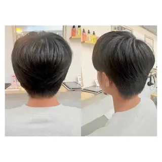 ショート レイヤーカット・ 縮毛矯正 星野のヘアスタイル