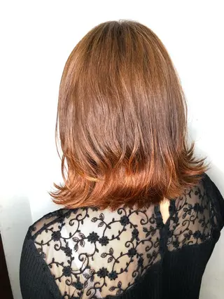 ミディアム カラー パーマ ヘアアレンジ 高橋 隆一のヘアスタイル