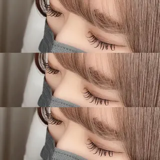 マツエク・マツパ 肌に馴染むハイトーン /ミルクティーカラーのヘアスタイル