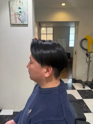 ミディアム メンズ 似合わせカットパーマ 長峯丈士のヘアスタイル