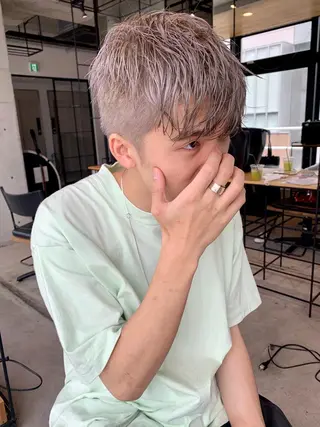 カラー メンズ ピンクベージュ/新潟 万代/高橋桃葉🍑のヘアスタイル