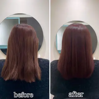 ミディアム 🌷ピンクカラー くどう🌷のヘアスタイル