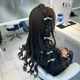 ロング ヘアアレンジ エクステ♡ヘアメ 内村麻衣のヘアスタイル