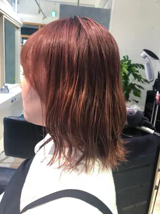 ミディアム 🍂秋の透け感カ ラー🍂HIDEKAのヘアスタイル