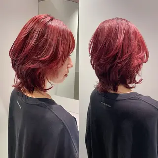ミディアム カラー 佐野 えり奈のヘアスタイル