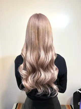 ロング カラー ブリーチ毛対応酸性 ストレート🌈サキのヘアスタイル