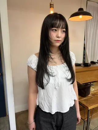 ロング カラー 韓国ボブ&顔まわり レイヤー♡TOMOEのヘアスタイル