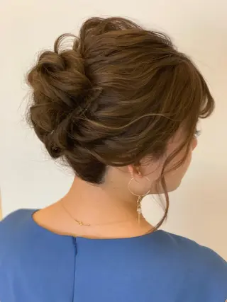 セミロング ヘアアレンジ BRAIDS💎愛子 大人ハイライト💎のヘアスタイル