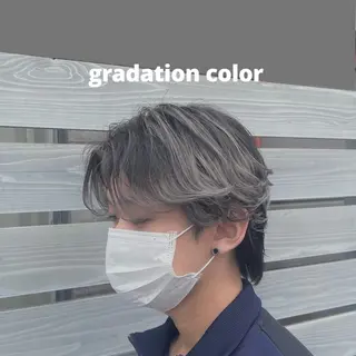 カラー メンズ 夏向/ハイトーン /パーマのヘアスタイル