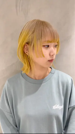 ミディアム カラー ボブ・韓国ヘア特化 美容師💕織茂ひかりのヘアスタイル