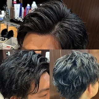 ショート パーマ メンズ HAIR MODE  KIKUHI「ヘアモードキクチ」神田店所属・💈【理容室】夜受付 上坂　一宏のヘアスタイル