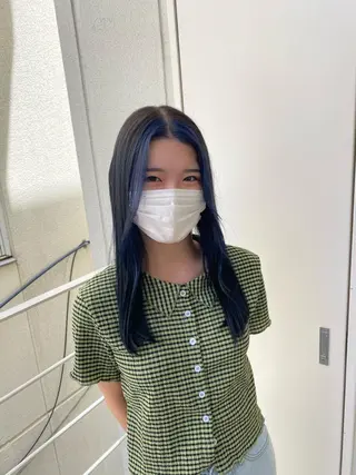 セミロング カラー ナチュラル/韓国💎 haruka 💎のヘアスタイル