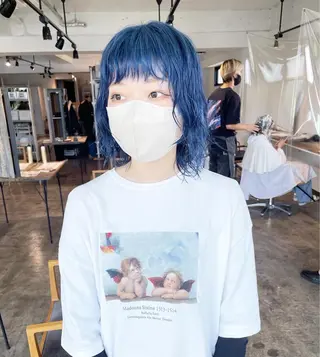 ミディアム カラー ハイトーン/レイヤー /ケアブリーチ石川治のヘアスタイル