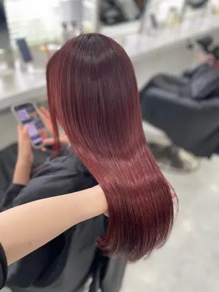 ロング カラー 💗トレンド暖色ヘア Natsumi 💗のヘアスタイル