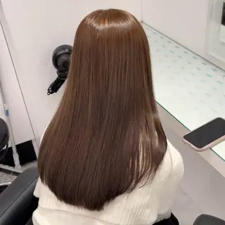 ロング カラー 🥀ワンホン風暖色 カラーRISA🥀のヘアスタイル