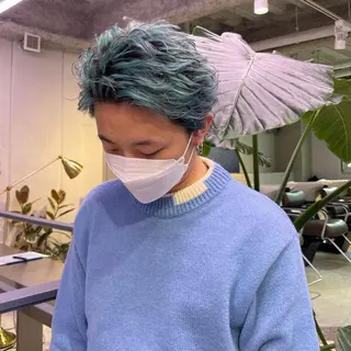 ショート カラー メンズ 花香竜太/エクステ /ハイトーンカラーのヘアスタイル