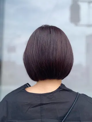 ミディアム カラー 横手 亜紀のヘアスタイル