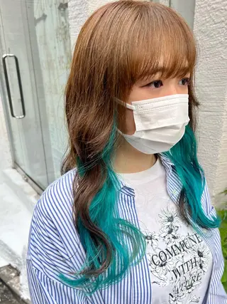 セミロング カラー uros.所属・メンズパーマ/ エクステ🌞セナのヘアスタイル