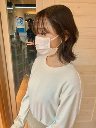 ミディアム カラー 田中 愛梨のヘアスタイル