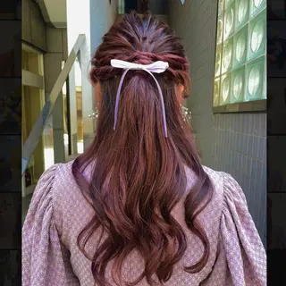 ロング ヘアアレンジ 横浜カラー/パーマ/ SAKI💫のヘアスタイル