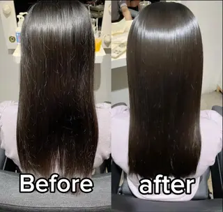 ロング 梅田縮毛矯正◻︎髪質 改善◻︎細見 了眞のヘアスタイル