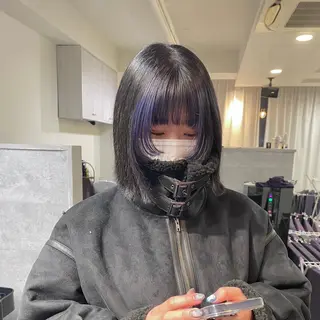 ミディアム カラー 木寺 樹莉のヘアスタイル