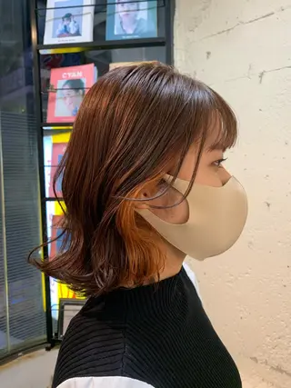 ショート カラー 髪質改善ストレート/ ブリーチ／渋谷　福田のヘアスタイル