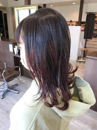 ミディアム カラー 🌿ストレート🌿 髪質改善☘️シュウヤのヘアスタイル