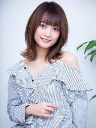 セミロング カラー 【enil代表】 杉林和哉のヘアスタイル